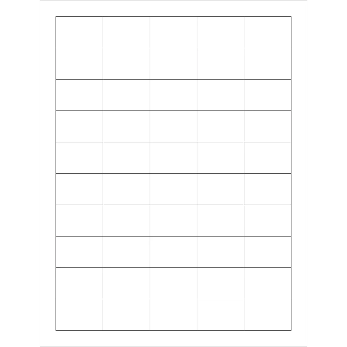1 1/2 x 1" White Rectangle Laser Labels 5000/Case