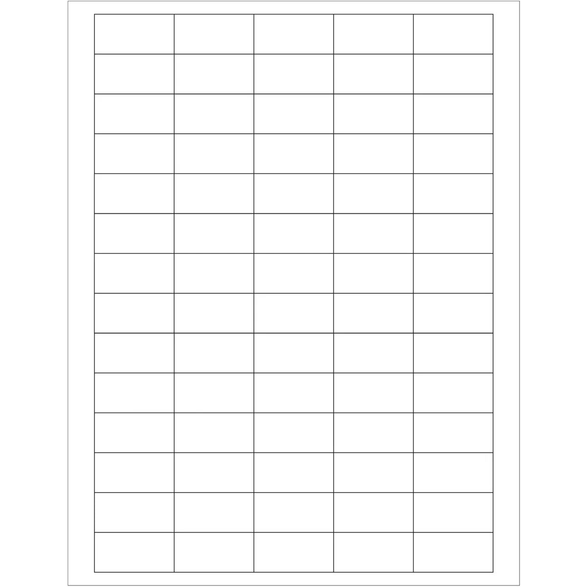1 1/2 x 3/4" White Rectangle Laser Labels 7000/Case