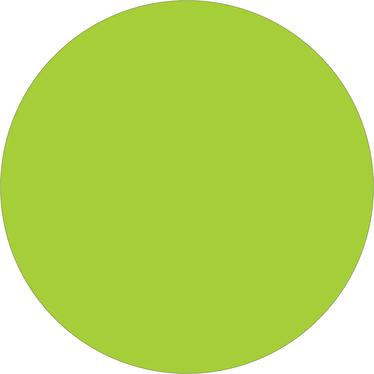 1/2" Fluorescent Green Inventory Circle Labels 500/Roll