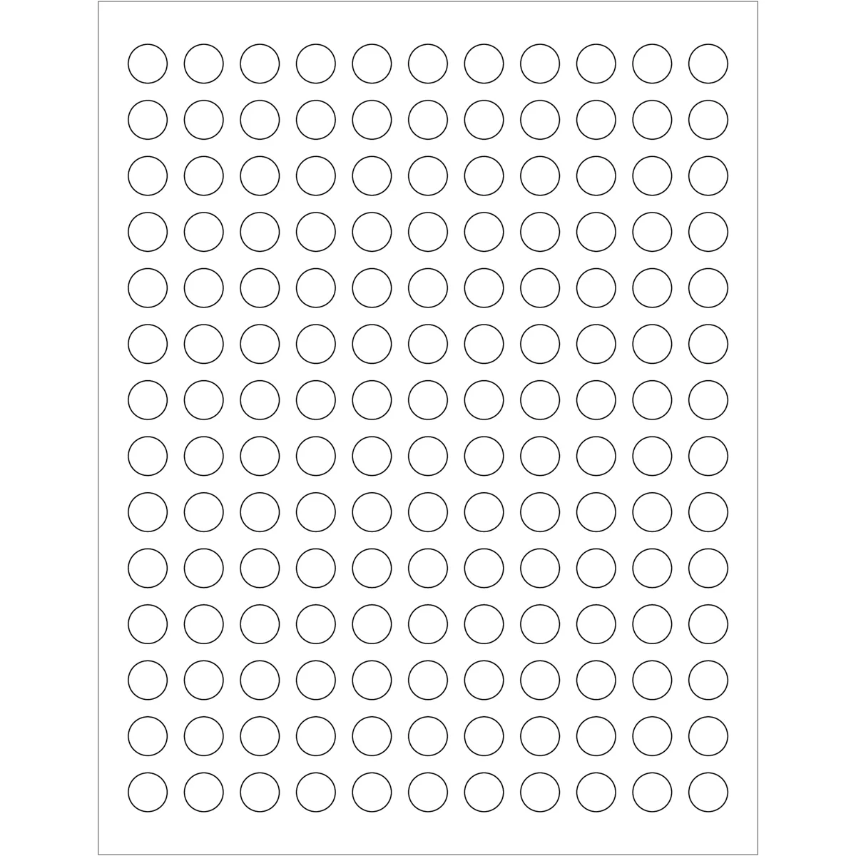1/2" White Circle Laser Labels 15400/Case