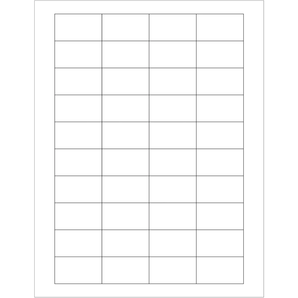 1 3/4 x 1" White Rectangle Laser Labels 4000/Case