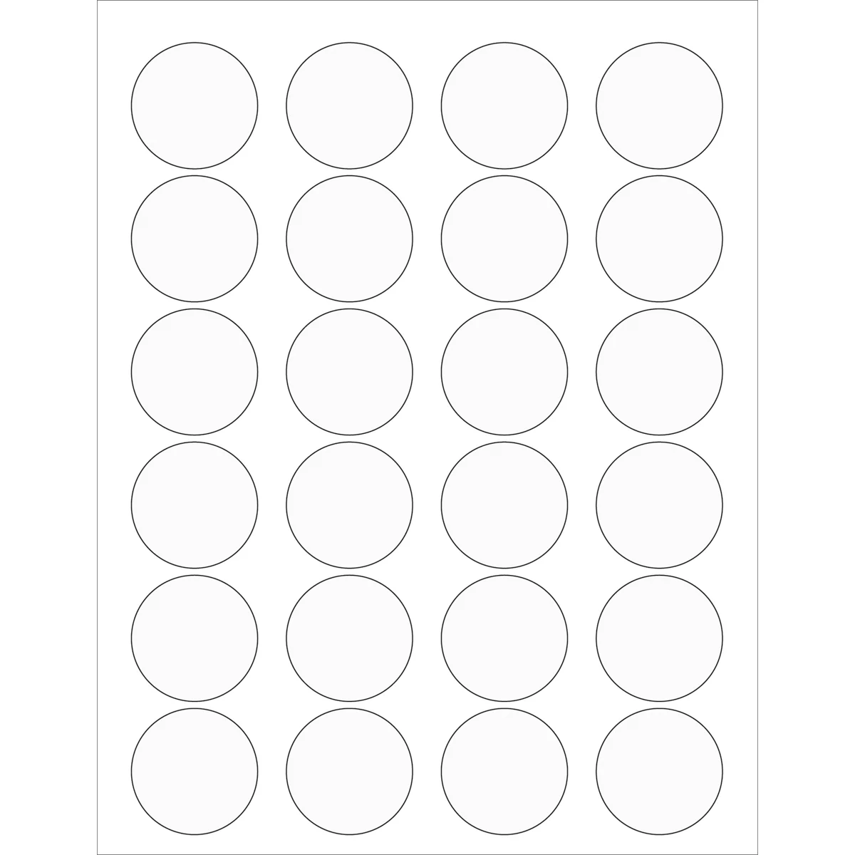 1 5/8" Glossy White Circle Laser Labels 3000/Case