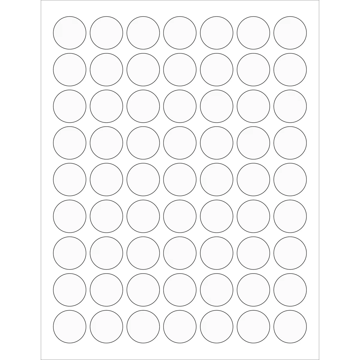 1" Clear Circle Laser Labels 6300/Case