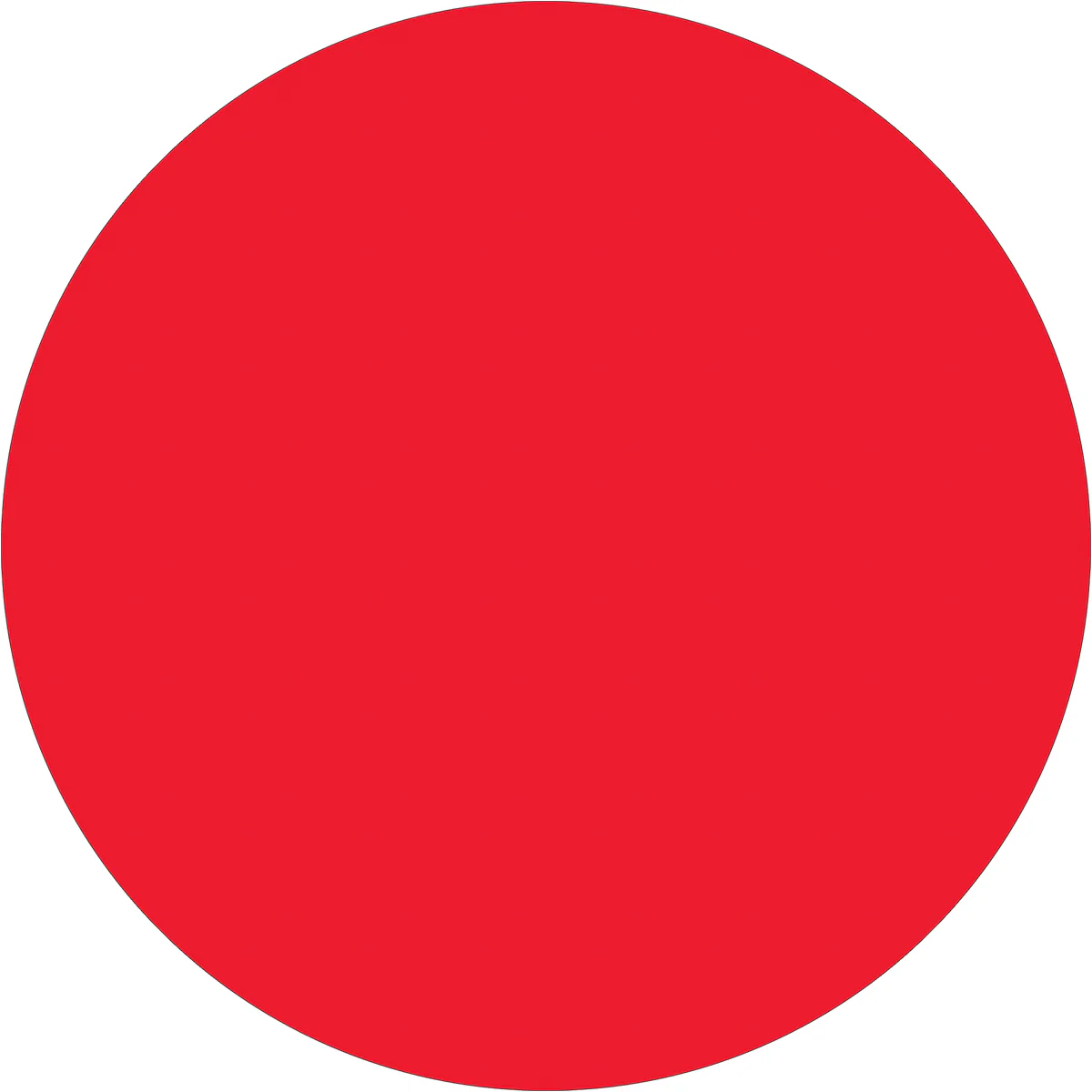 1" Fluorescent Red Inventory Circle Labels 500/Roll