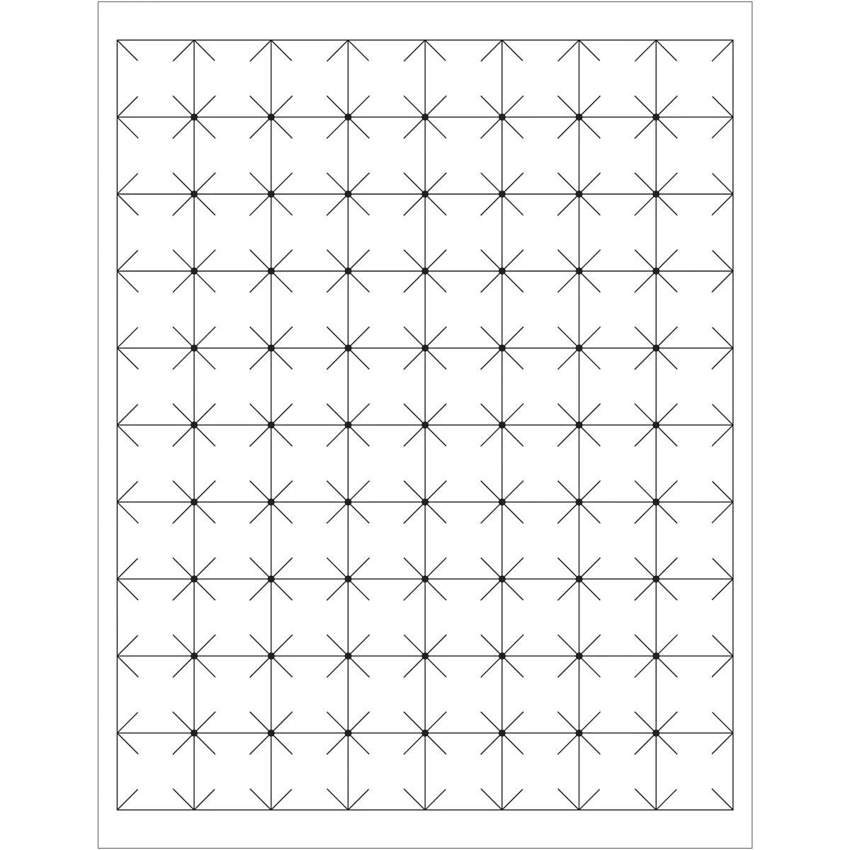 1 x 1" White Rectangle Security Slit Laser Labels 8000/Case