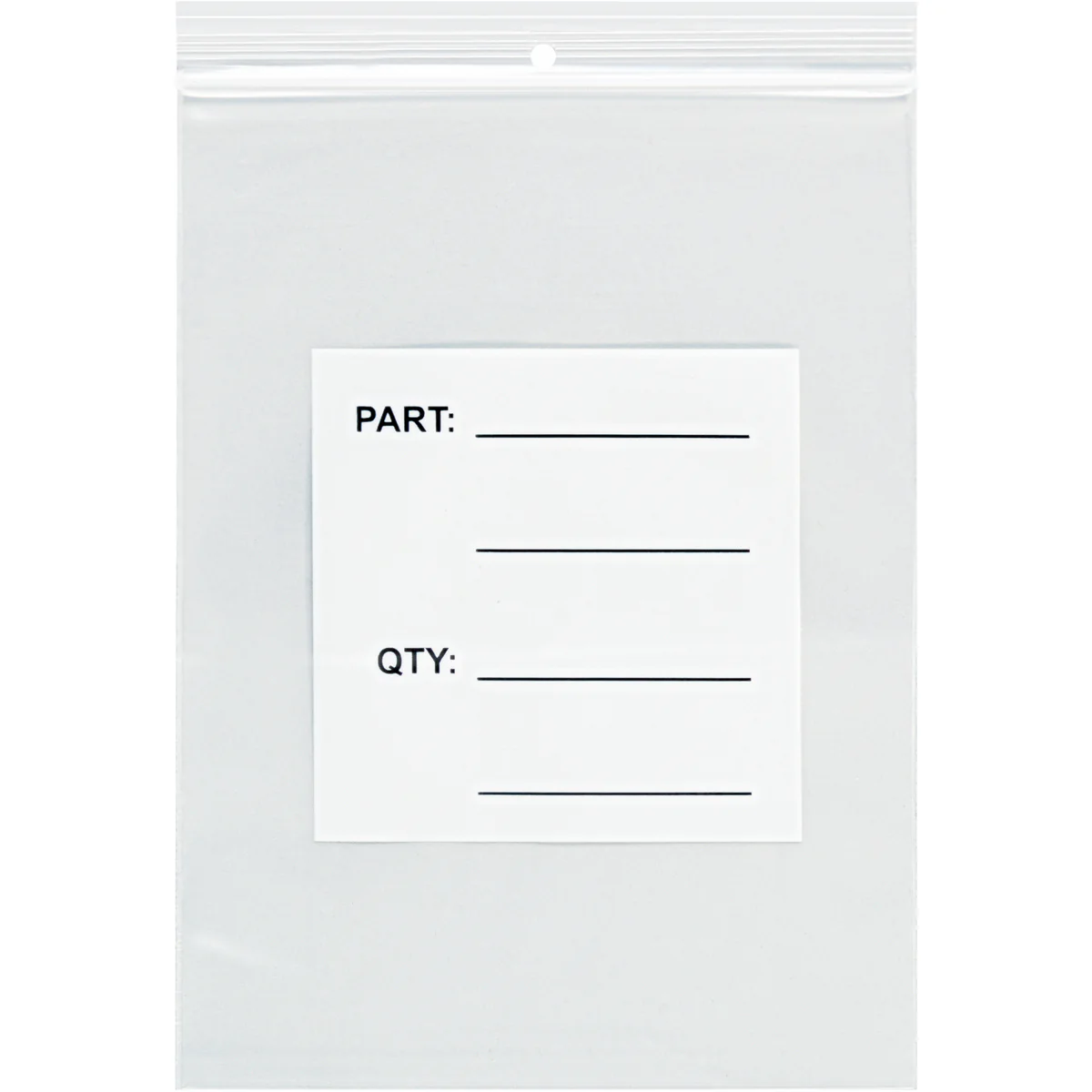 10 x 10 - 4 Mil Parts Bags w/ Hang Holes 1000/Case
