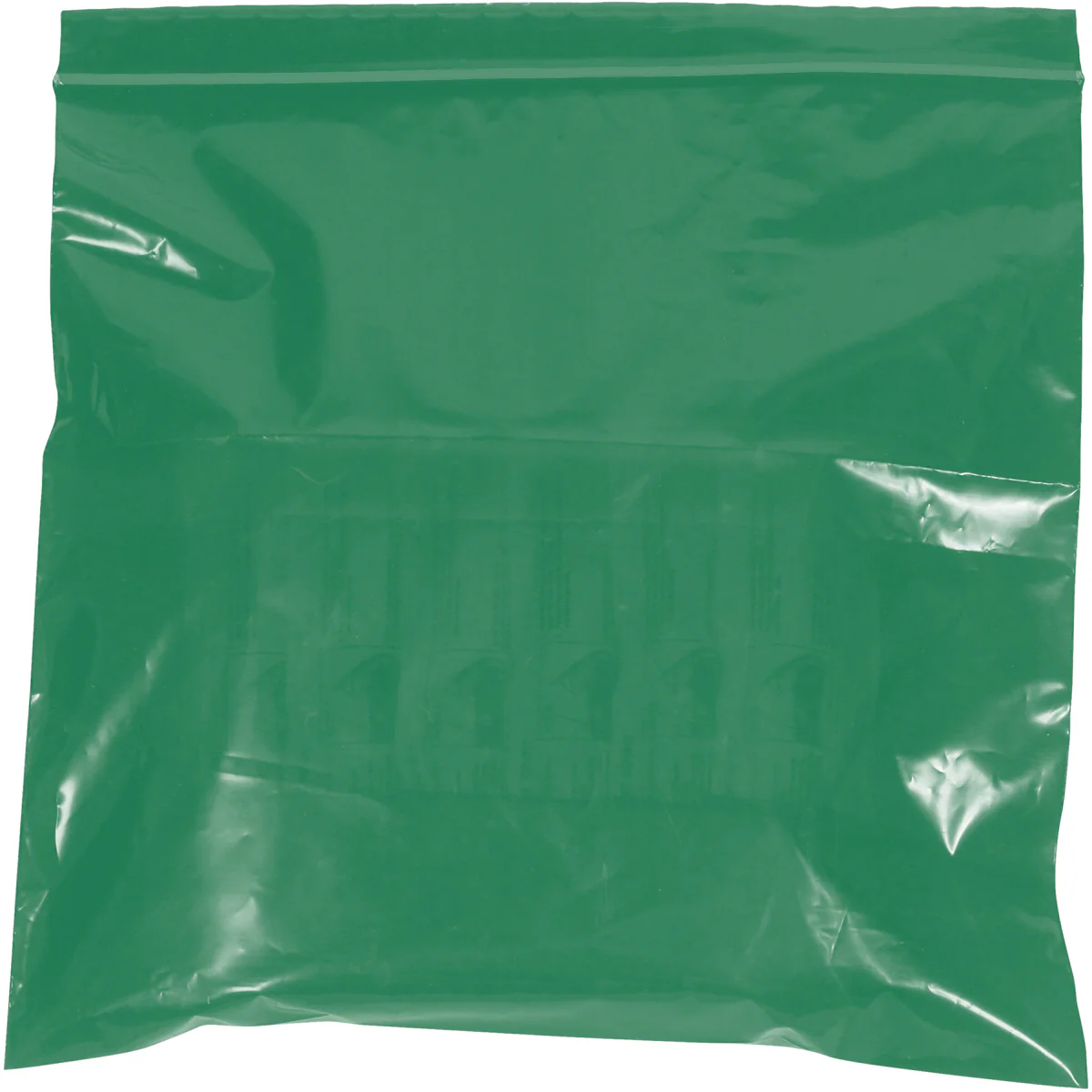 10 x 12 - 2 Mil Green Reclosable Poly Bags 1000/Case