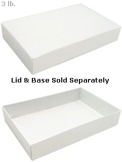 11-1/4 x 7-3/8 x 2 White 3 lb. Rectangular Candy Box LID 250/Case - Image 2