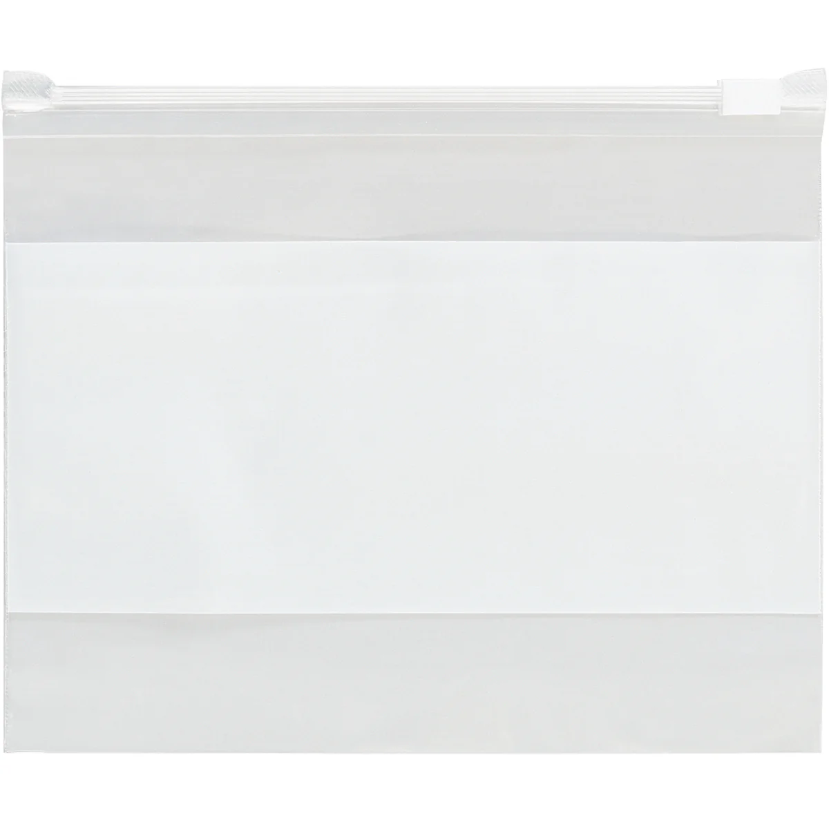 12 1/2 x 9 (3 mil) Slider Grip Reclosable Poly Bags w/ White Block 100/Case