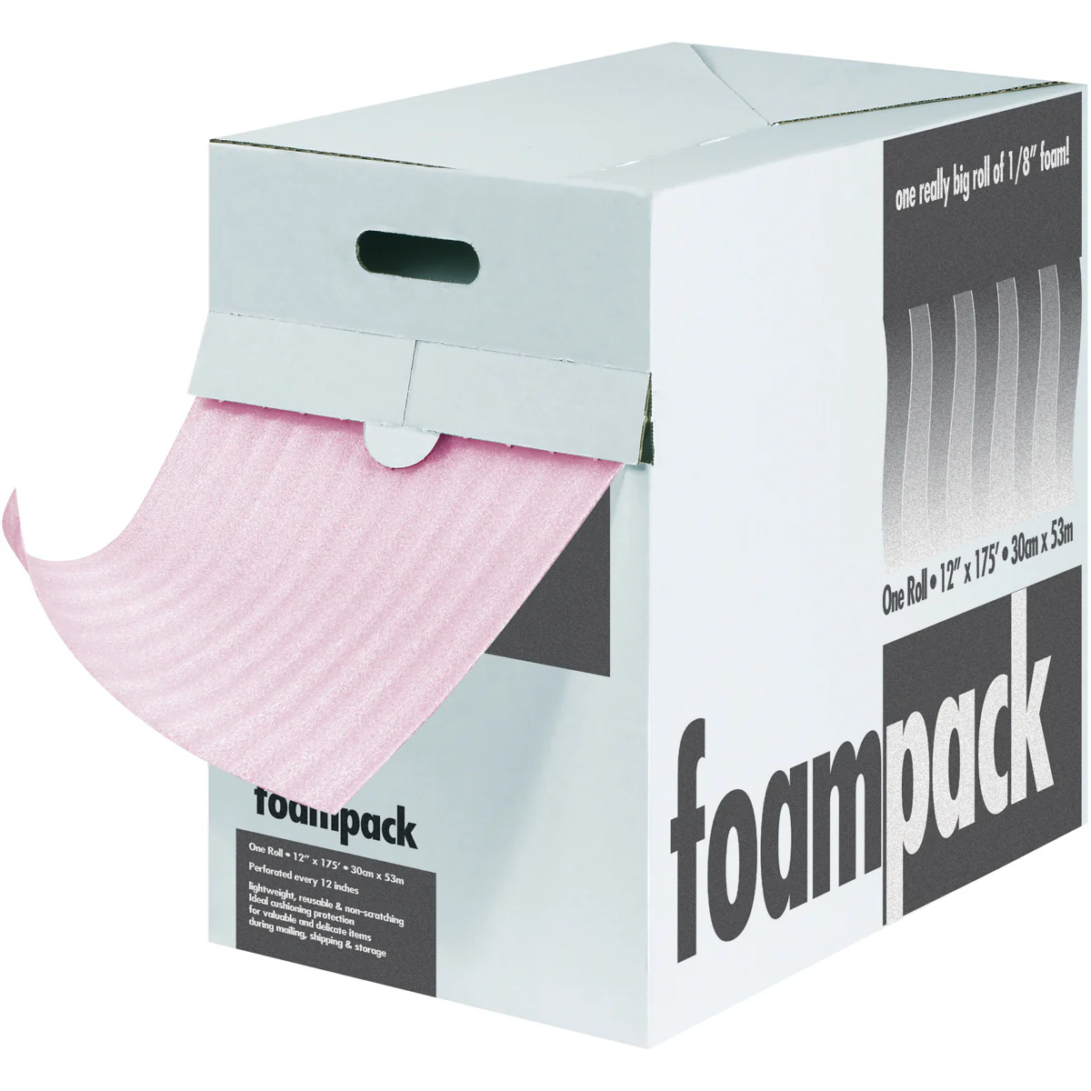 12" (1/8" Thick) Anti-Static Poly Foam Roll in Self-Dispensing Box 175 Feet/Roll