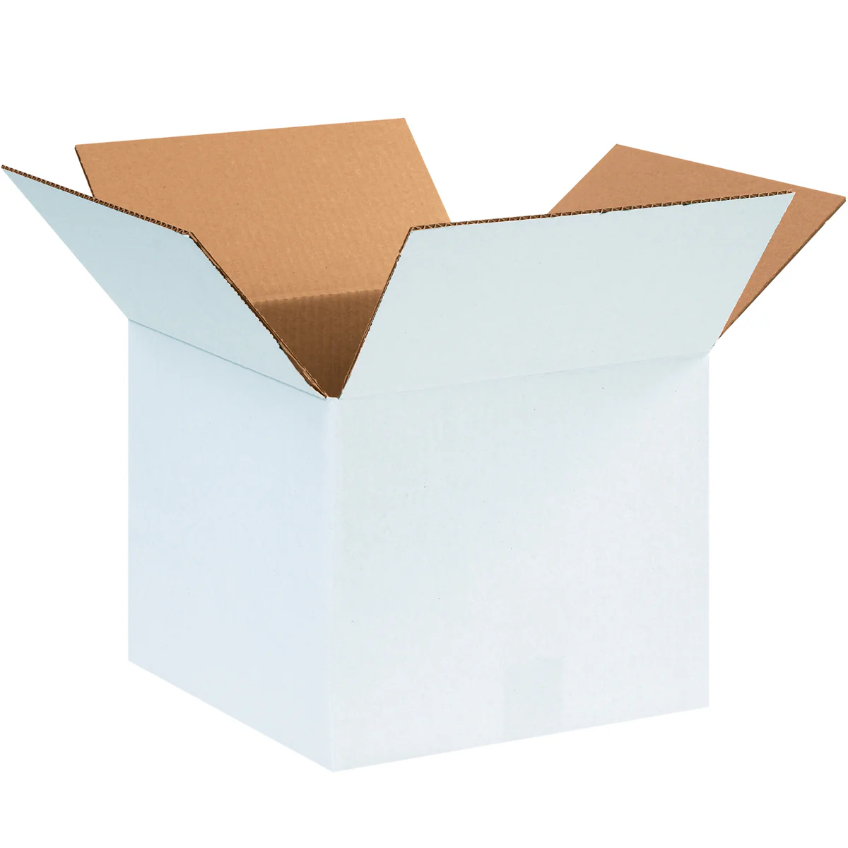 12 x 12 x 10 White Corrugated Boxes 25/Bundle