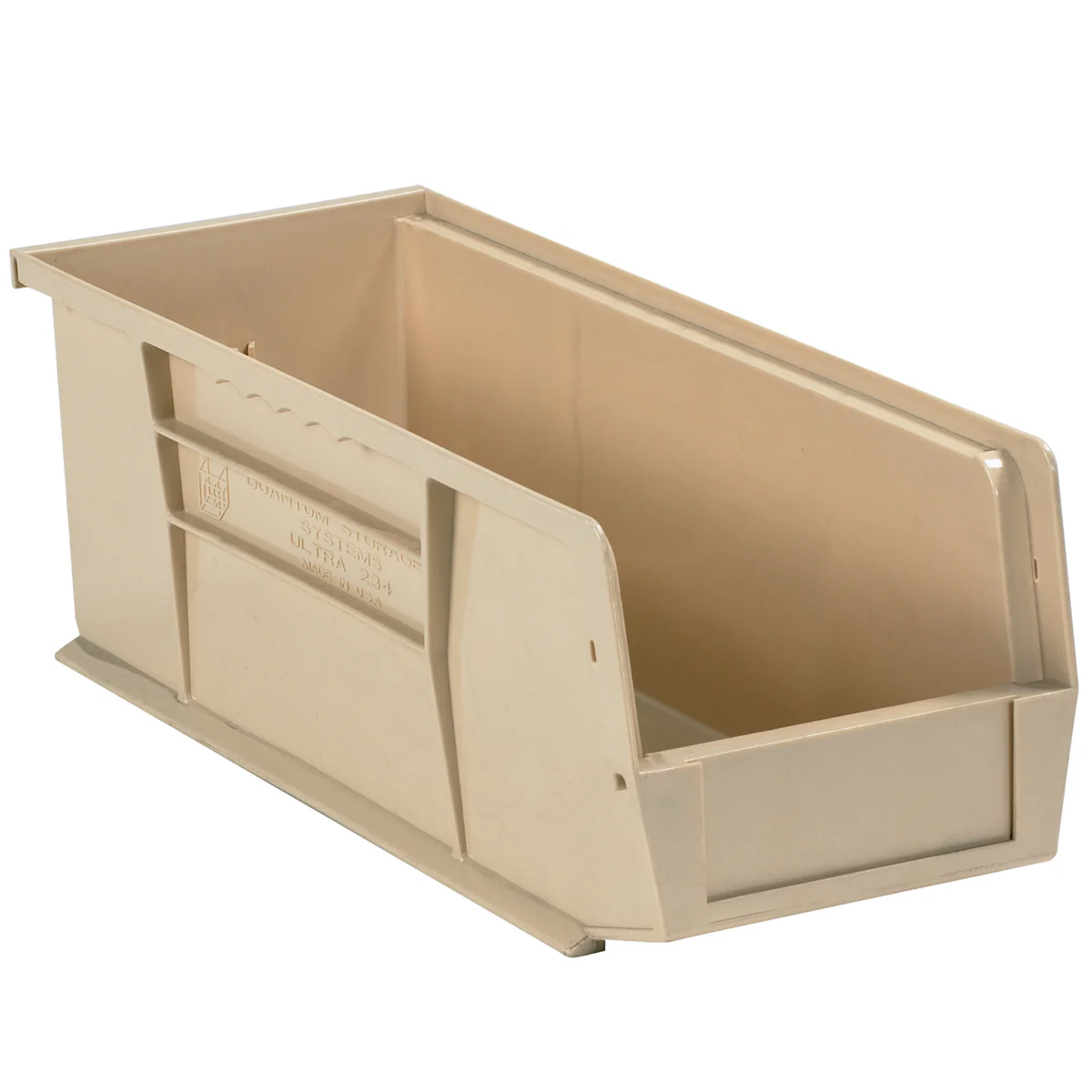 14 3/4 x 8 1/4 x 7 Ivory Plastic Bin Boxes 12/Case