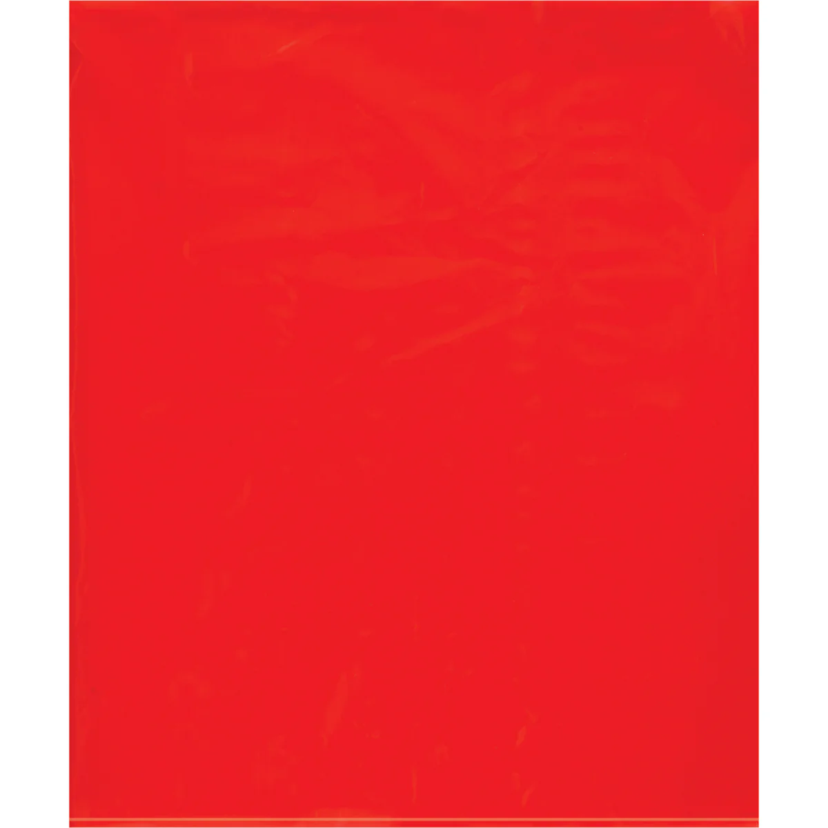 15 x 18 - 2 Mil Red Flat Poly Bags 1000/Case