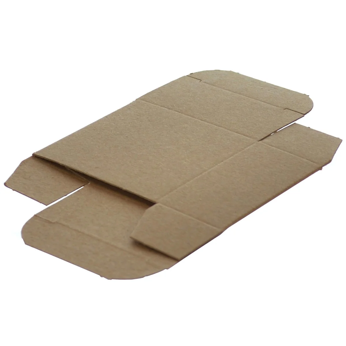 2 1/2 x 1 1/4 x 2 1/2 Brown 24pt 1-pc Chipboard Folding Carton 1000/Case - Image 2