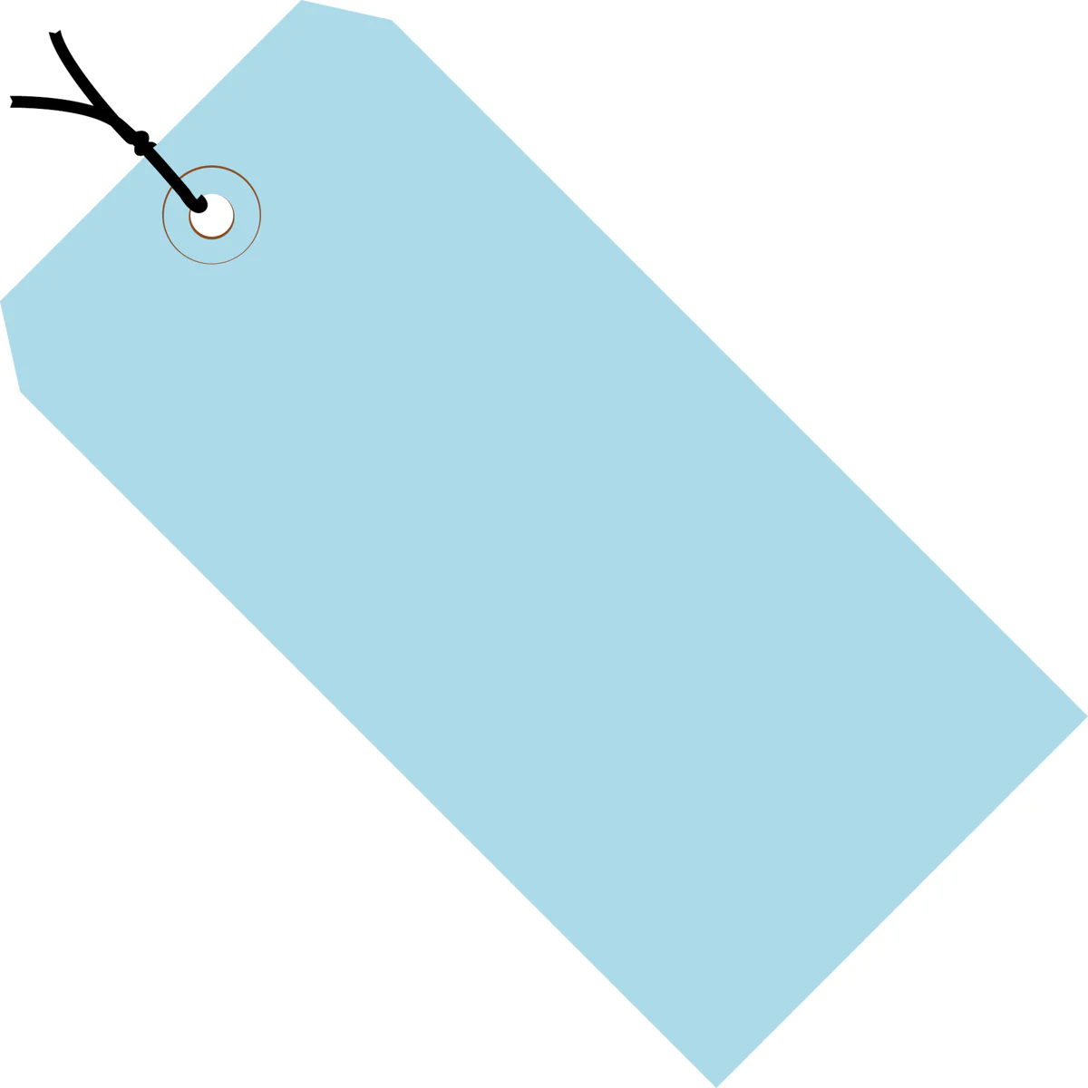 2-3/4 x 1-3/8 Pre-Strung Light Blue Tags (THICK BOARD - 13 POINT) 1000/Case