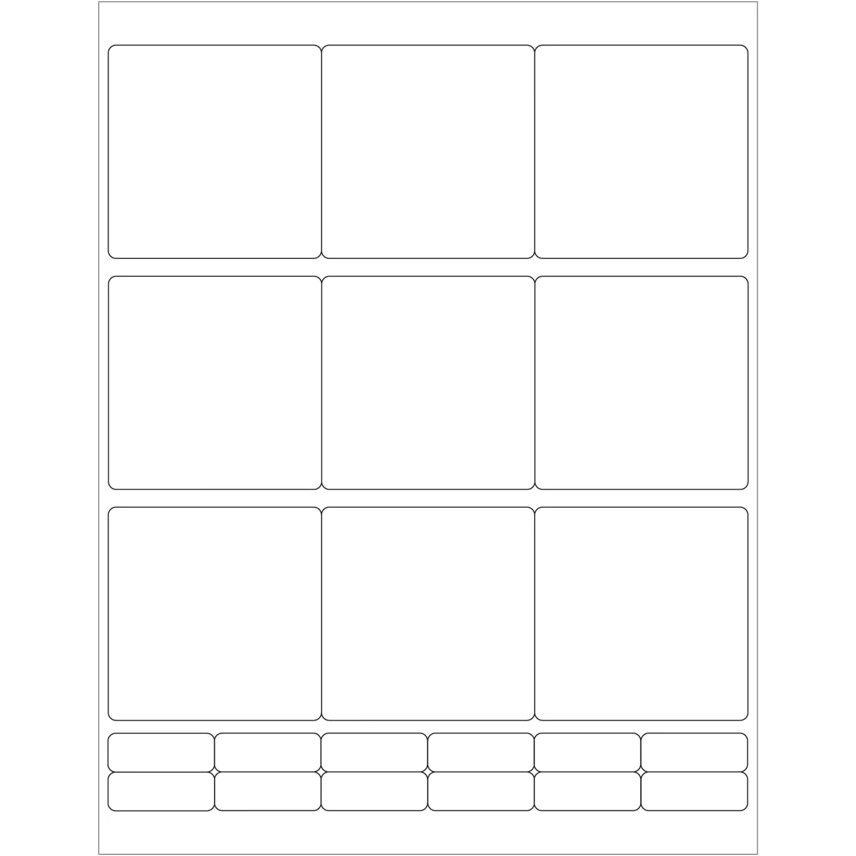 2 3/4 x 2 3/4" White Rectangle Laser Labels 900/Case
