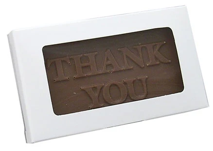 2-5/16 x 7/16 x 3-7/8 White Business Card Candy Box with Window 250/Case