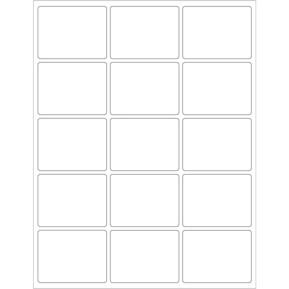 2 5/8 x 2" White Rectangle Laser Labels 1500/Case