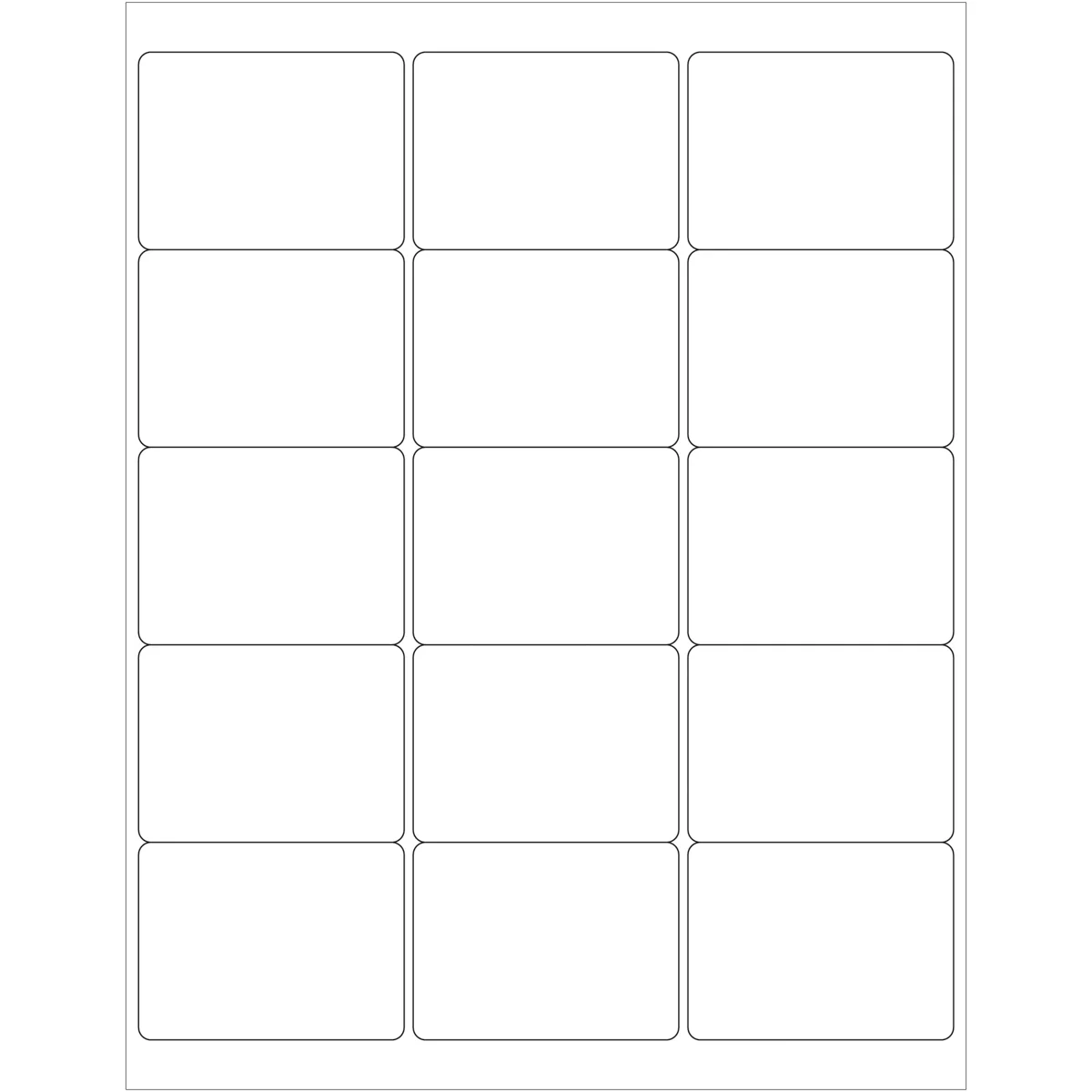2.6875 x 2" White Rectangle Laser Labels 1500/Case