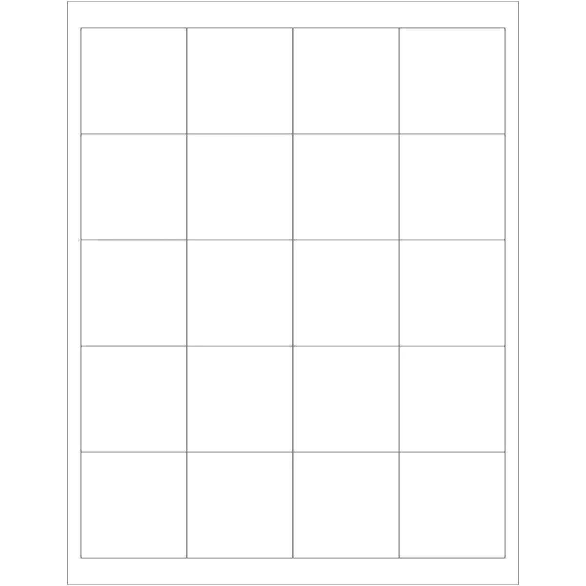 2 x 2" Weather-Resistant Laser Labels 2000/Case
