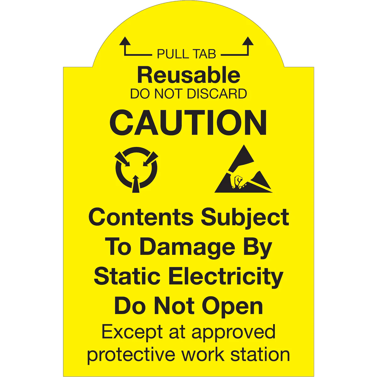 2 x 3" - "Pull Tab Reusable - Do Not Discard" Labels 500/Roll