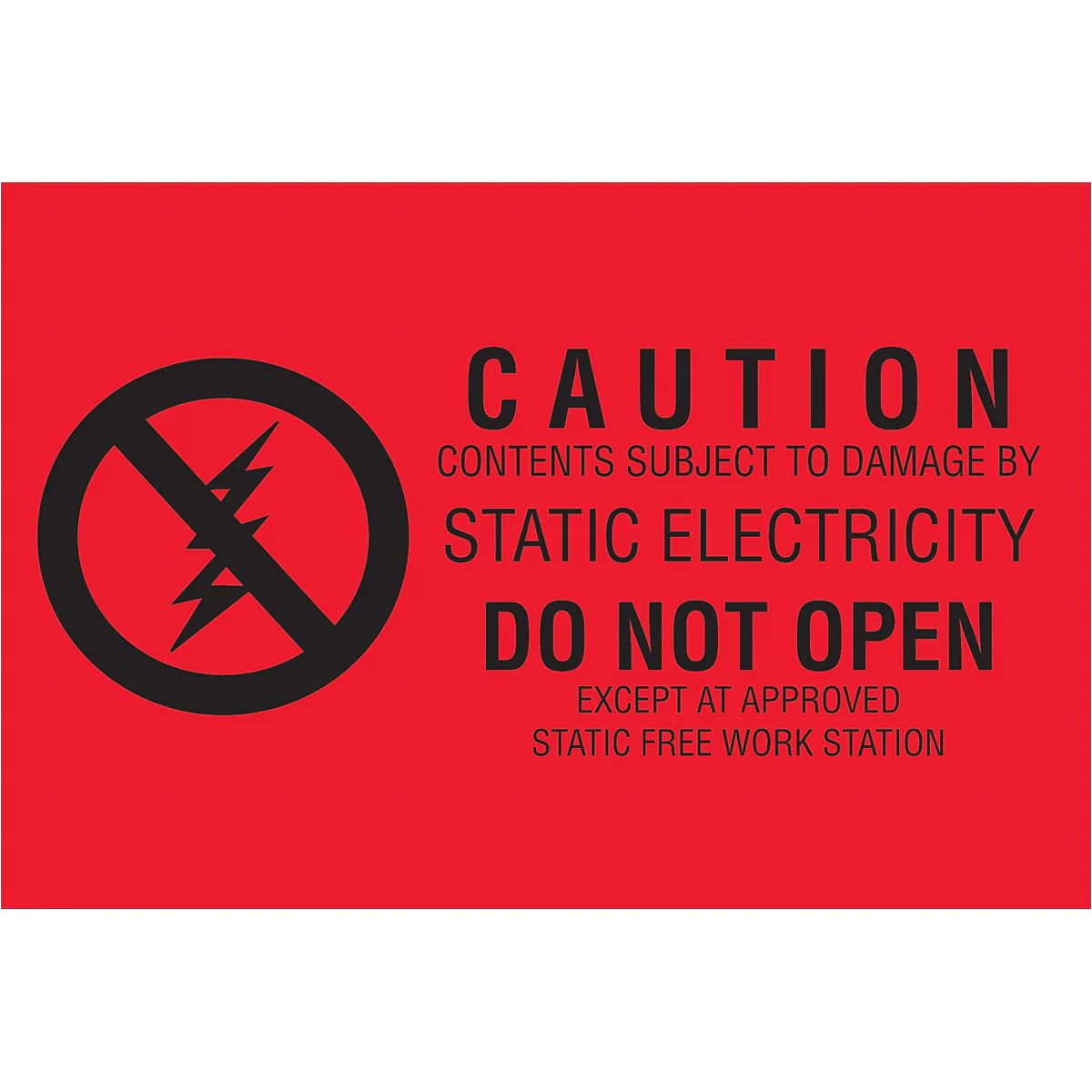 2 x 3" - "Subject to Static Damage" Labels 500/Roll