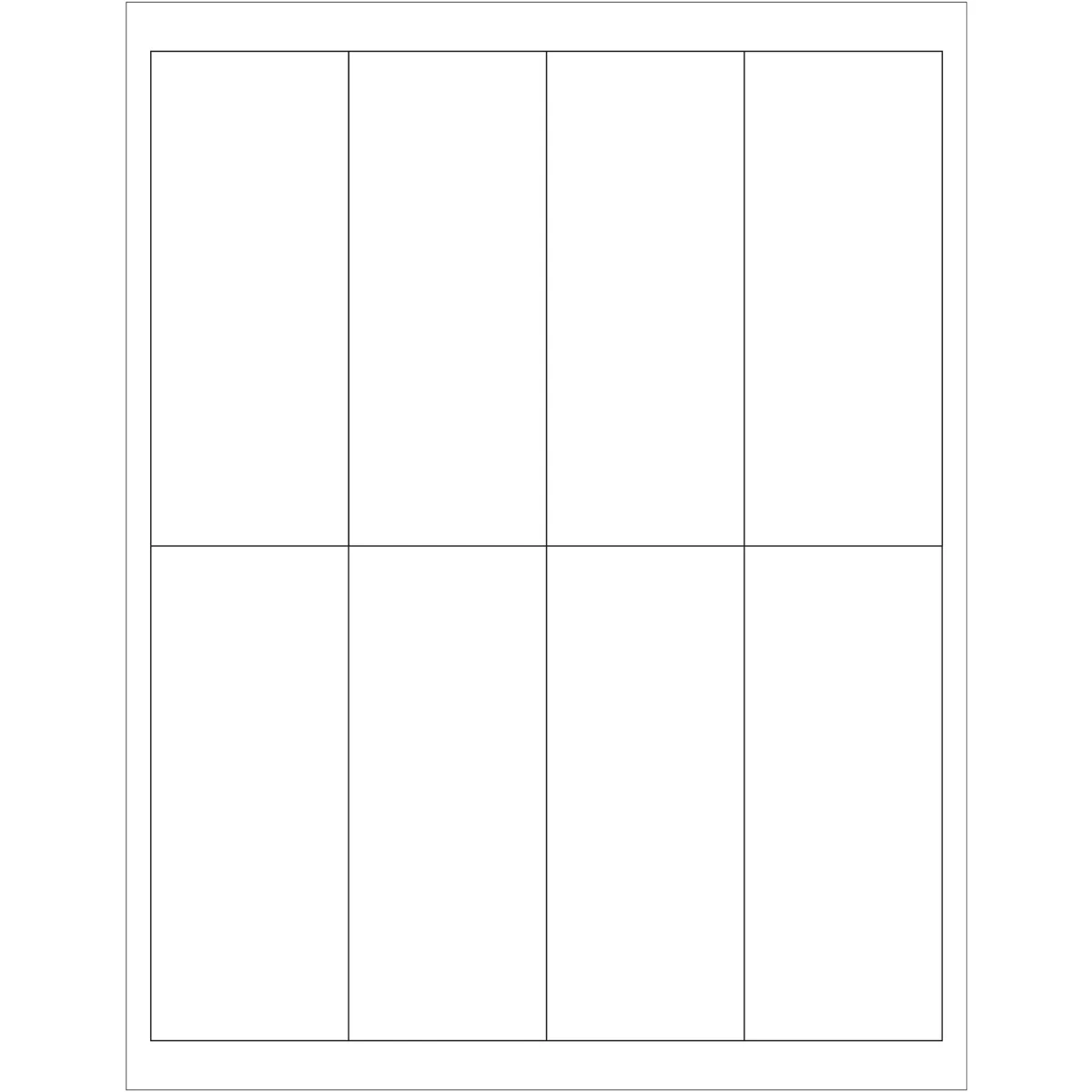 2 x 5" White Rectangle Laser Labels 800/Case