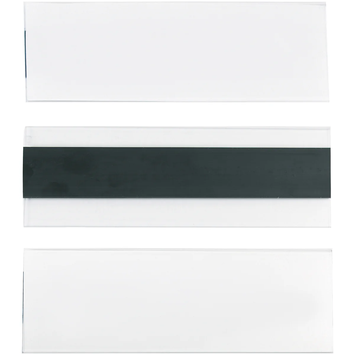 2 x 6 Hol-Dex Magnetic Plastic Label Holders 12/Case