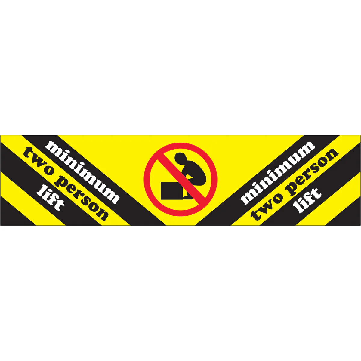 2 x 8" - "Minimum Two Person Lift" Labels 500/Roll