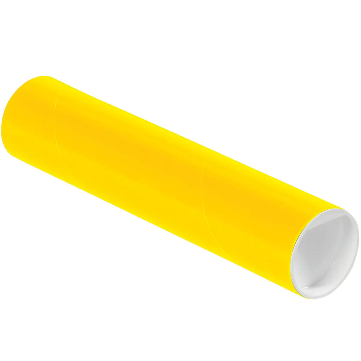 2 x 9 Yellow Mailing Tubes With End Caps .060 Gauge 50/Case