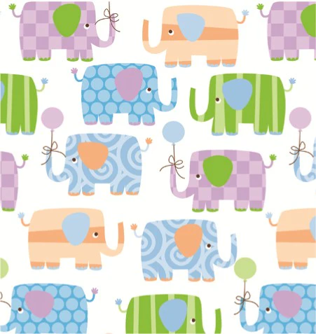 24" x 100 Feet Baby Elephants Cutter Box Gift Wrap