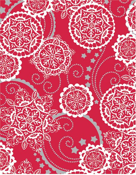 24" x 100 Feet Lacy Snowflakes Cutter Box Gift Wrap