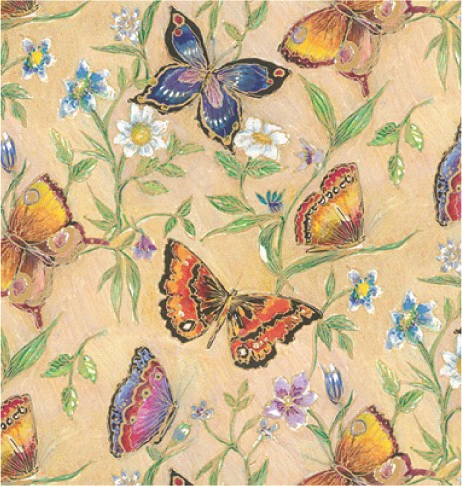 24" x 417 Feet Butterflies Half Ream Gift Wrap