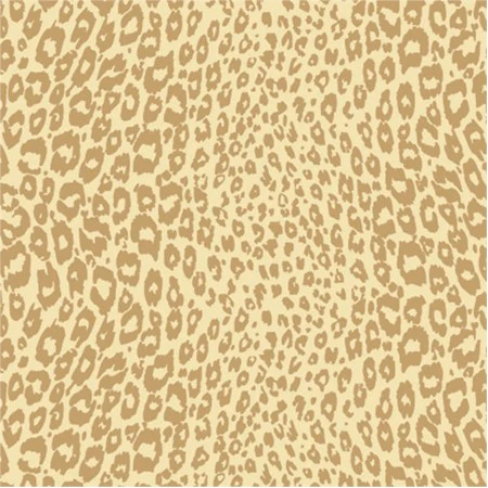 24" x 417 Feet Golden Cheetah Half Ream Gift Wrap