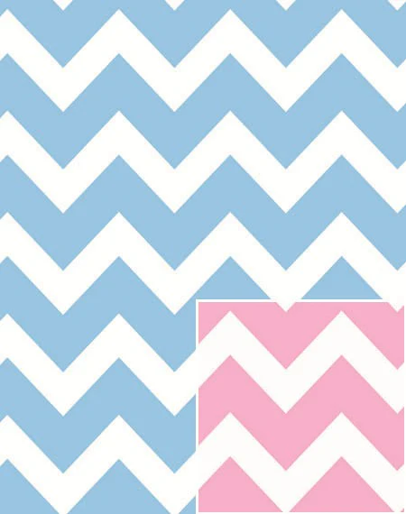24" x 833 Feet Baby Chevron Reversible Full Ream Gift Wrap