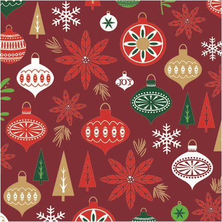 24" x 833 Feet/Roll Holiday Happening Full Ream Gift Wrap