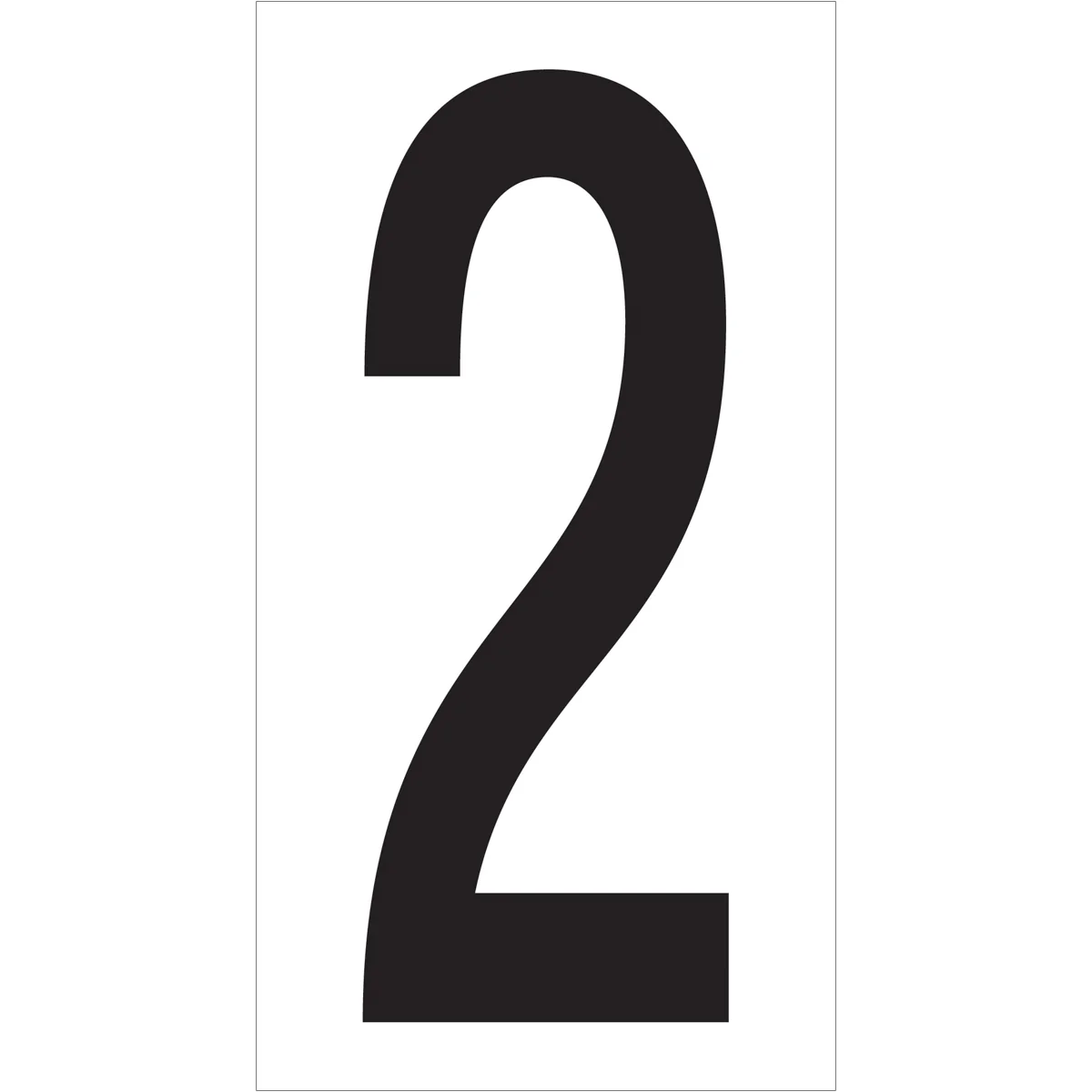 3 1/2 "2" Vinyl Warehouse Number Labels 50/Case