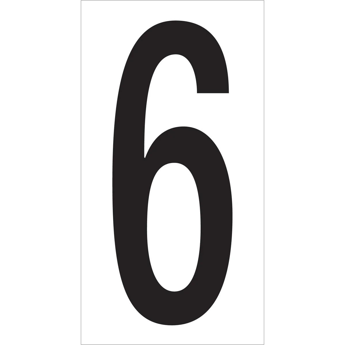 3 1/2" "6" Vinyl Warehouse Number Labels 50/Case