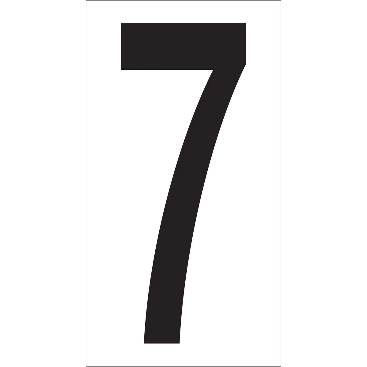 3 1/2" "7" Vinyl Warehouse Number Labels 50/Case