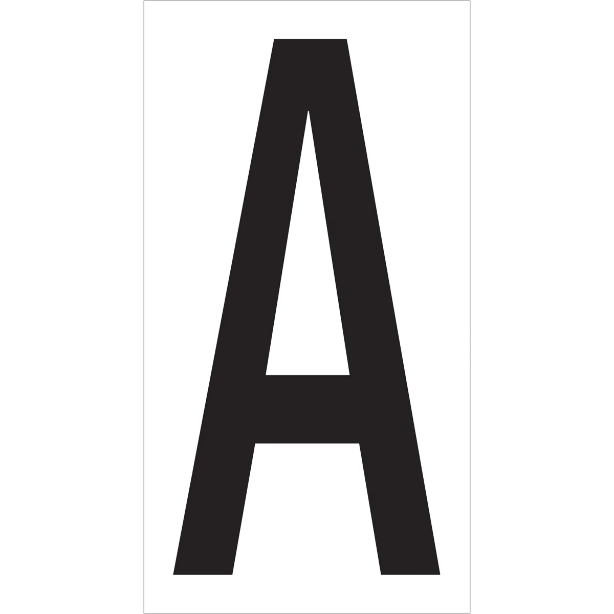 3 1/2" "A" Vinyl Warehouse Letter Labels 50/Case