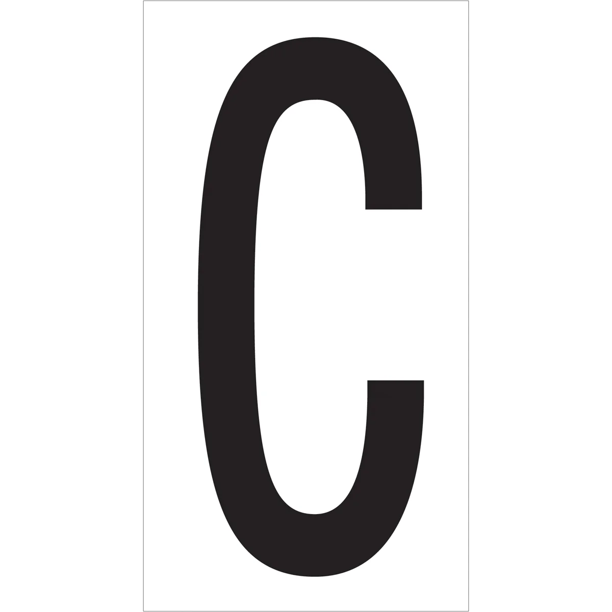 3 1/2" "C" Vinyl Warehouse Letter Labels 50/Case