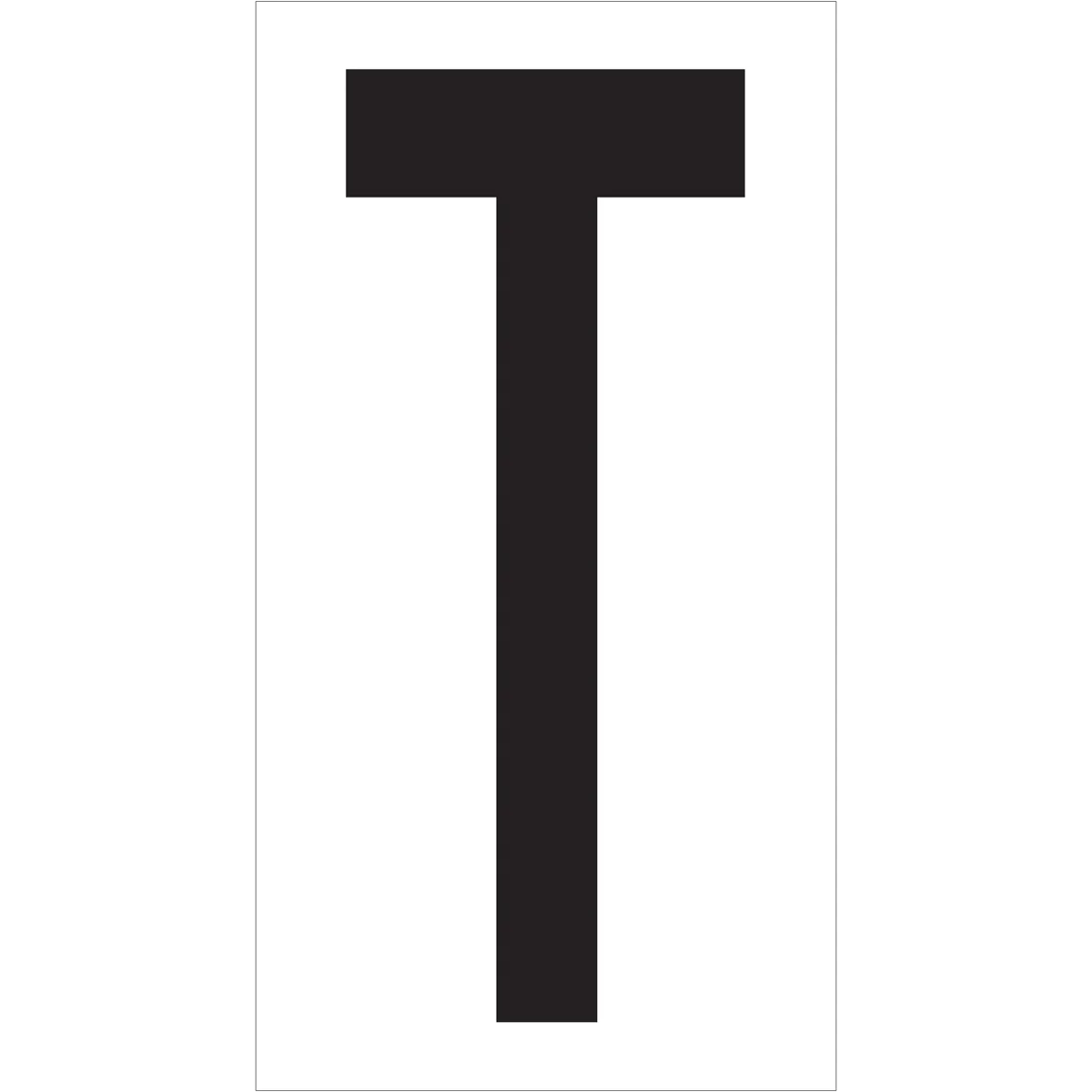 3 1/2" "T" Vinyl Warehouse Letter Labels 50/Case