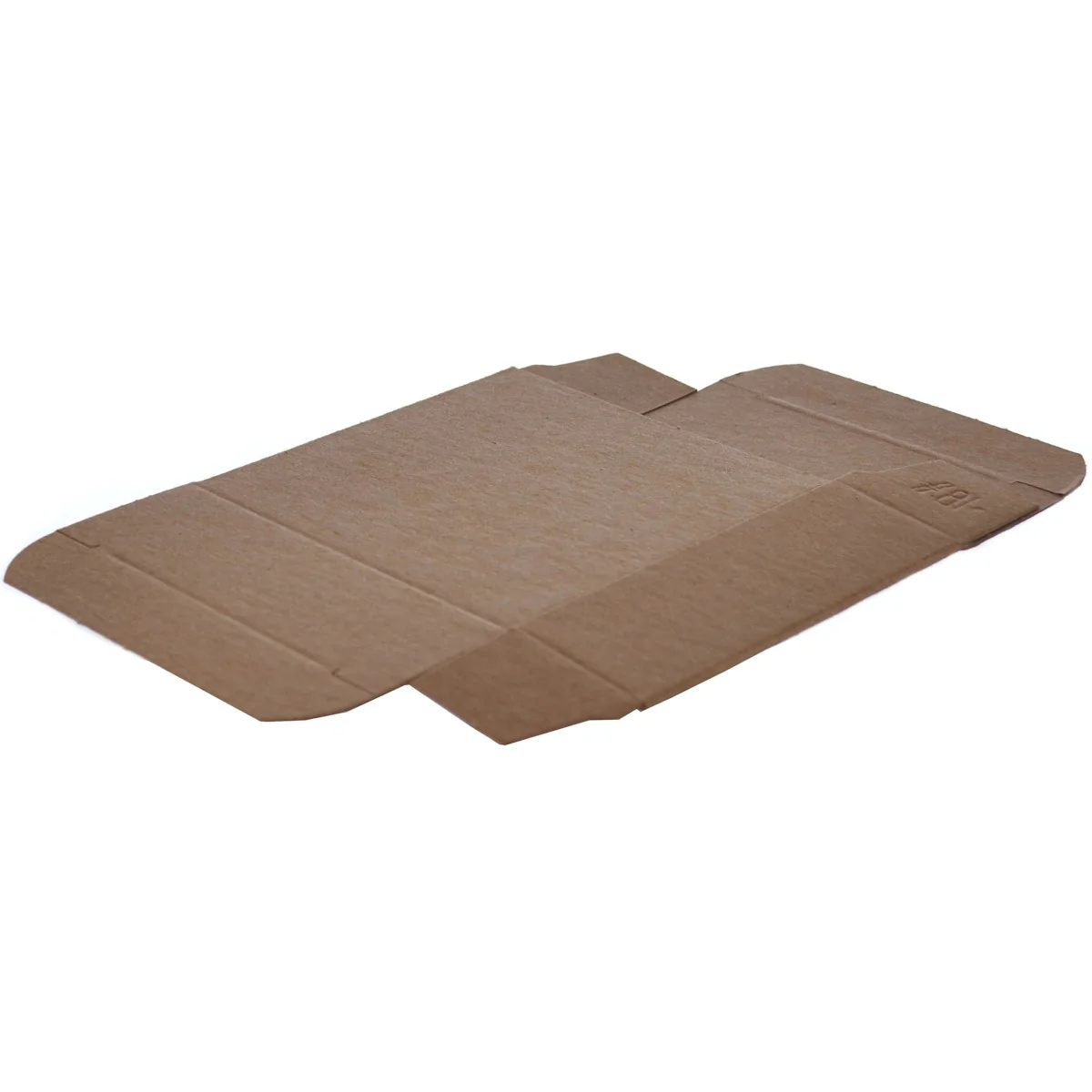 3 1/2 x 1 1/4 x 3 1/2 Brown 24pt 1-pc Chipboard Folding Carton 1000/Case - Image 2