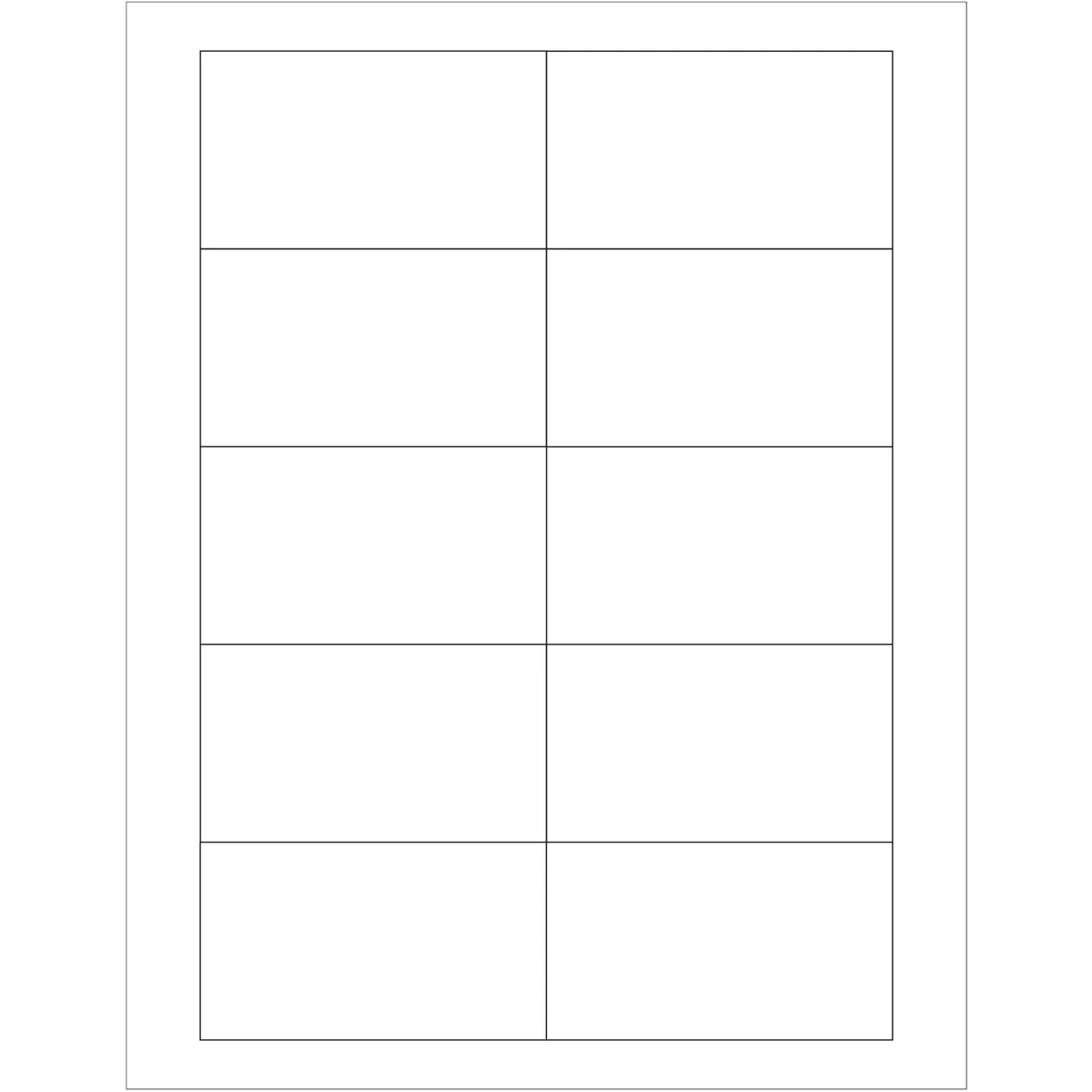 3 1/2 x 2" White Rectangle Laser Labels 1000/Case