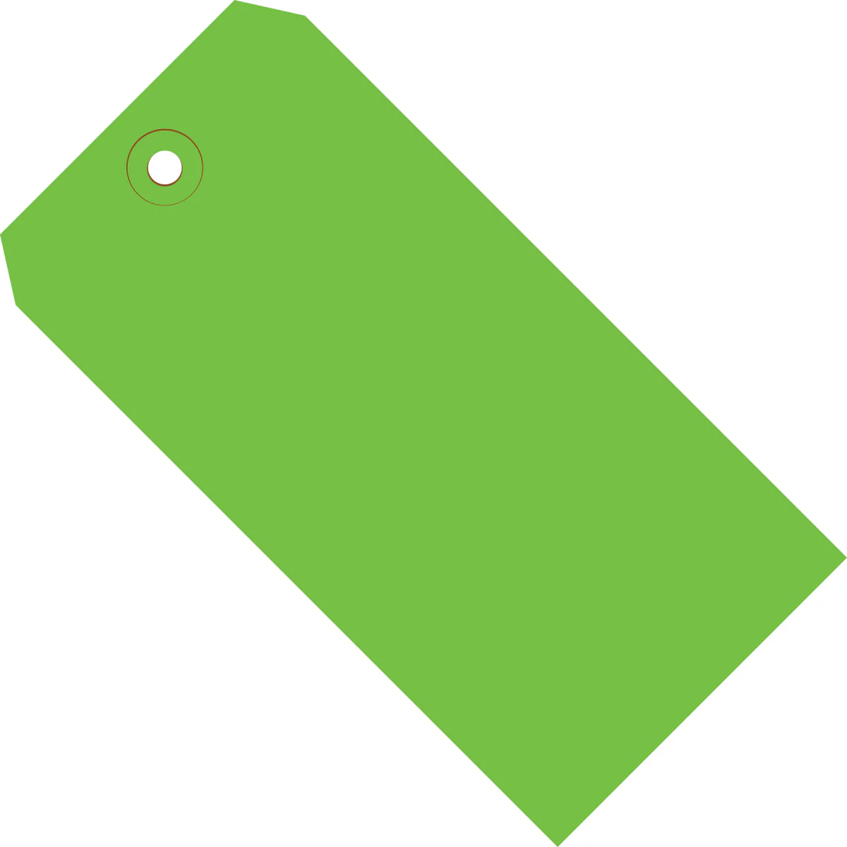 3-1/4 x 1-5/8 Green Tags (THICK BOARD - 13 POINT) 1000/Case