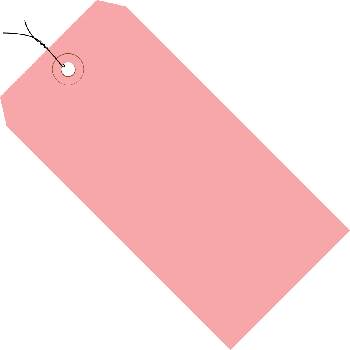 3-1/4 x 1-5/8 Pre-Wired Pink Tags (THICK BOARD - 13 POINT) 1000/Case
