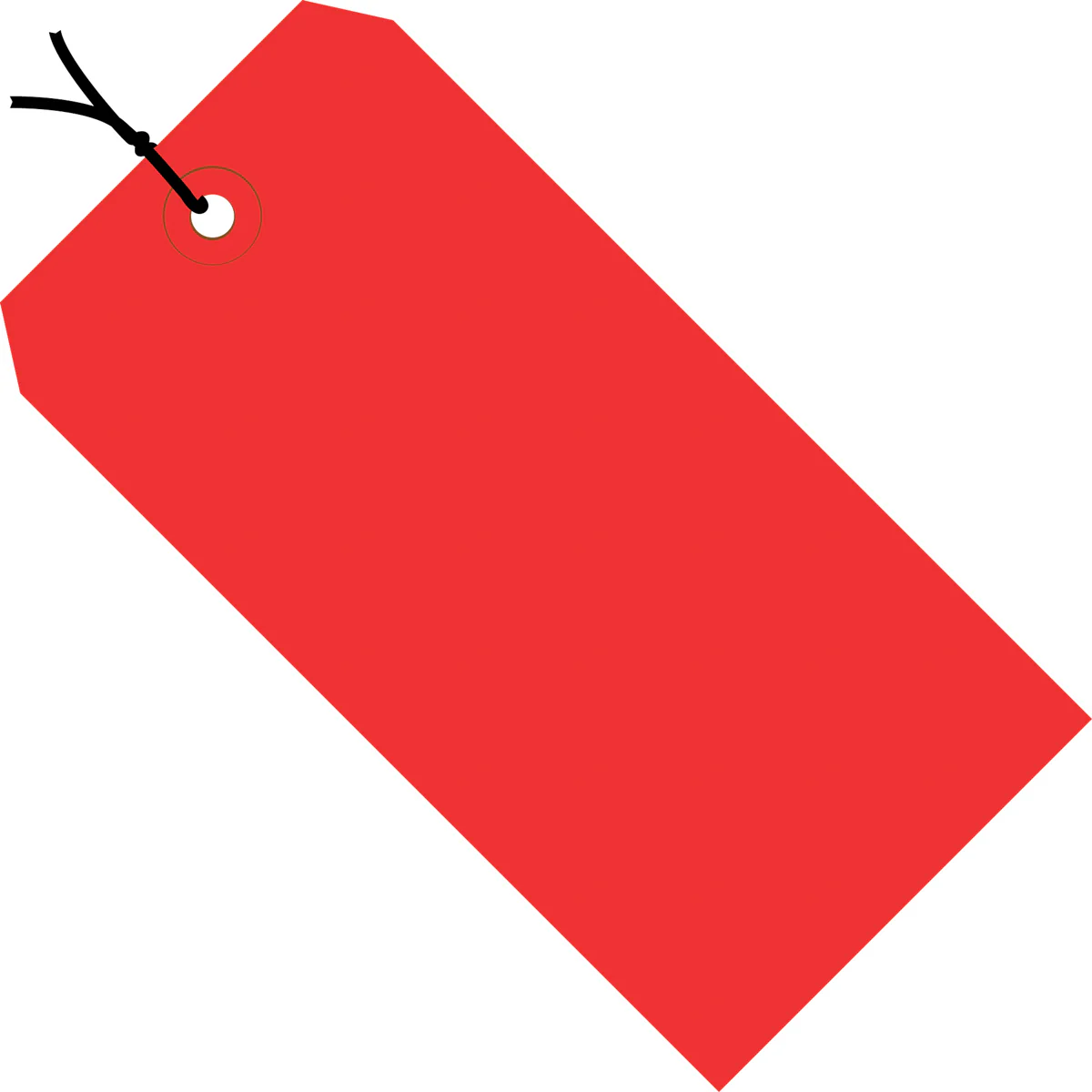 3-1/4 x 1-5/8 Pre-Strung Red Tags (THICK BOARD - 13 POINT) 1000/Case