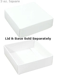 3-11/16 x 3-11/16 x 1-1/8 White 3 oz. Square Candy Box LID 250/Case - Image 2