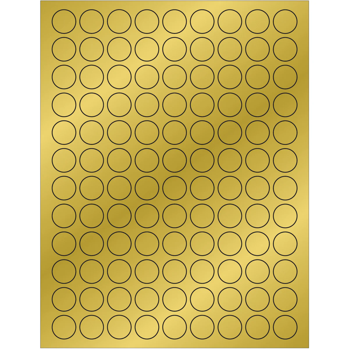 3/4" Gold Foil Circle Laser Labels 10800/Case