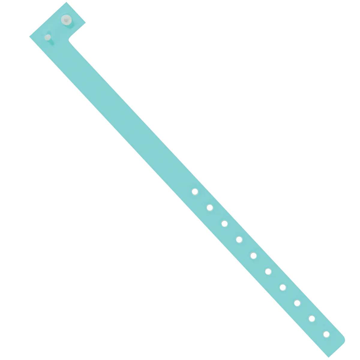 3/4" x 10" Aqua Plastic Wristbands 500/Case